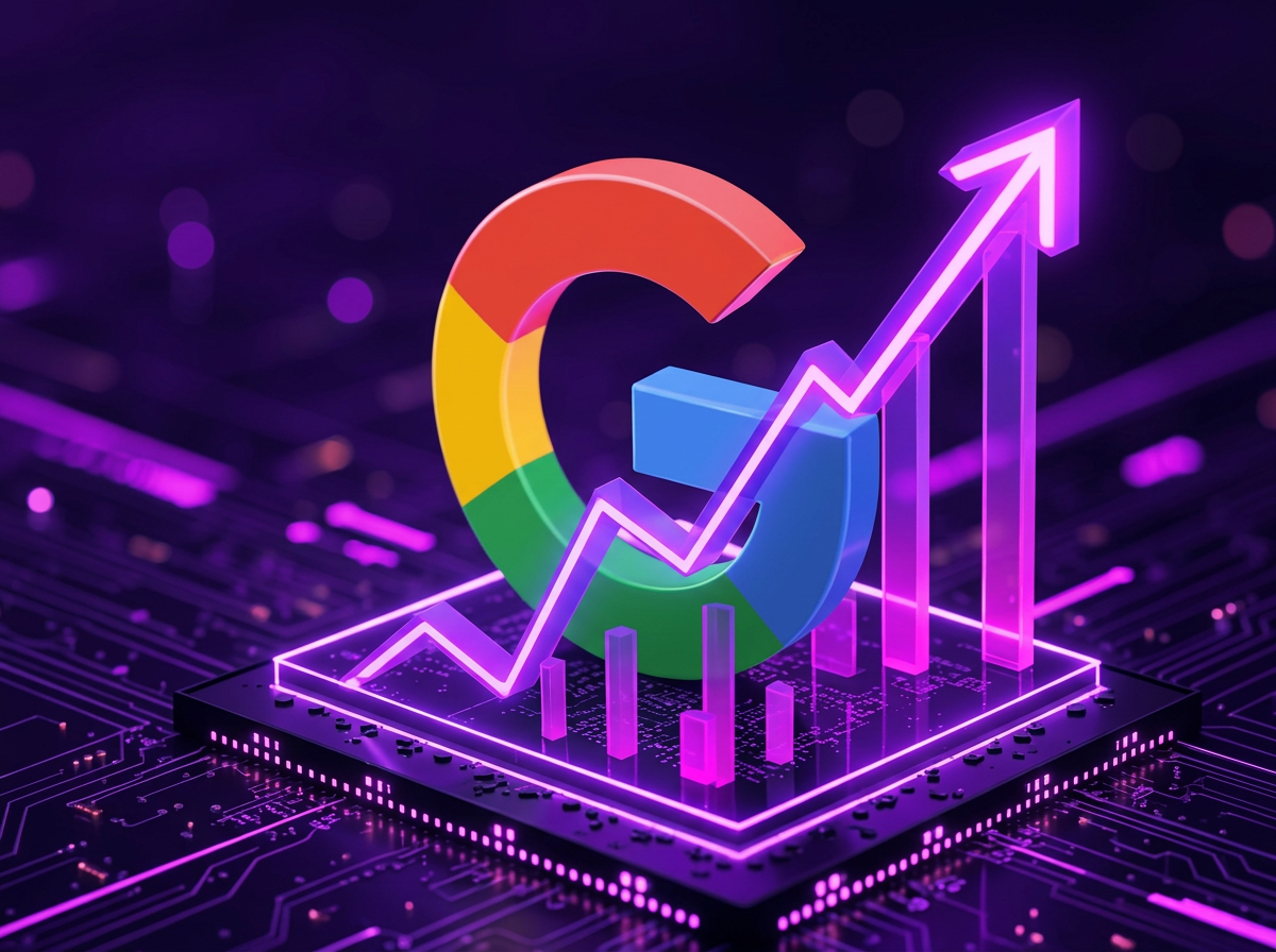Google growth on a circuit board — climb the rankings